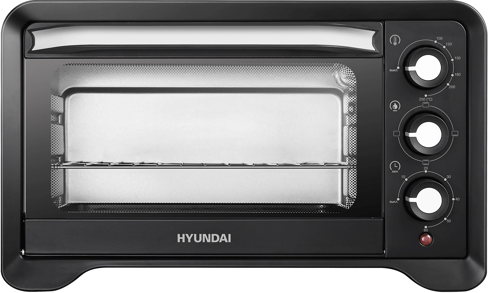 

Мини-печь Hyundai MIO-HY103 1.38 кВт, черный ( MIO-HY103), MIO-HY103