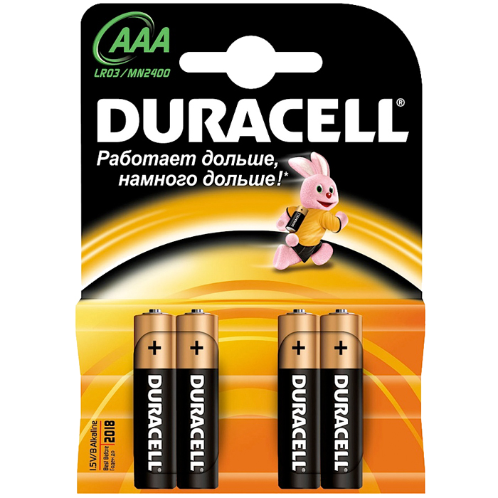 Батарея AAA Duracell LR03-4BL