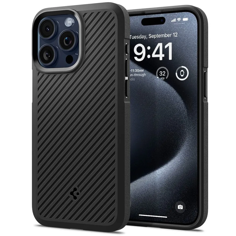 

Чехол-накладка Spigen Core Armor для смартфона Apple iPhone 15 Pro, TPU, черный (ACS06466)