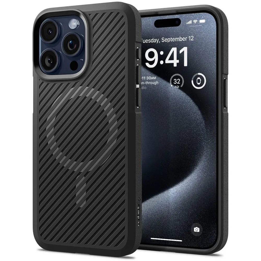 

Чехол-накладка Spigen Core Armor для смартфона Apple iPhone 15 Pro, TPU, черный (ACS06467)