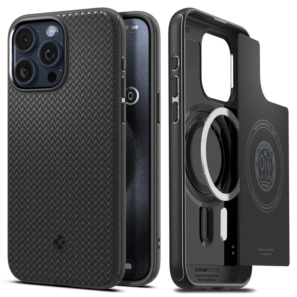 

Чехол-накладка Spigen Mag Armor для смартфона Apple iPhone 15 Pro, TPU, черный (ACS06736)