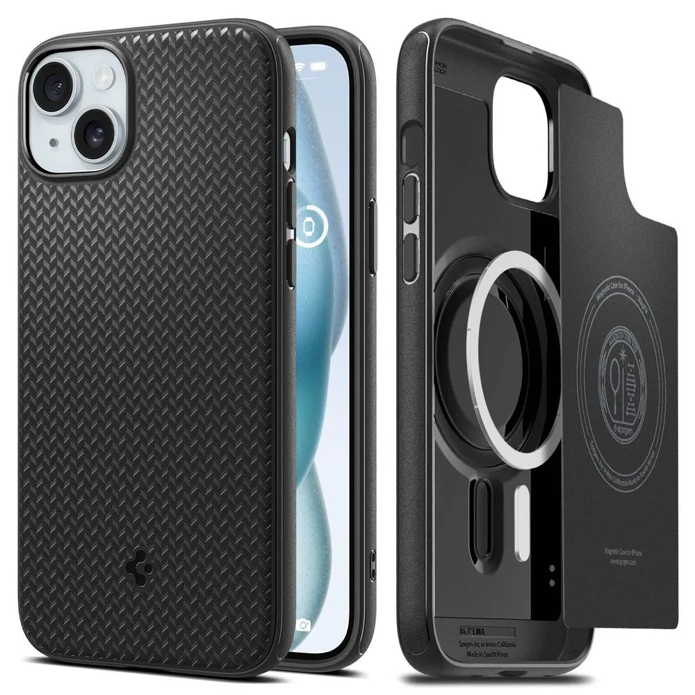 

Чехол-накладка Spigen Mag Armor для смартфона Apple iPhone 15, TPU, черный (ACS06815)
