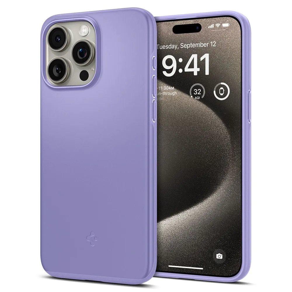 

Чехол-накладка Spigen Thin Fit для смартфона Apple iPhone 15 Pro Max, поликарбонат, фиолетовый (ACS06549)