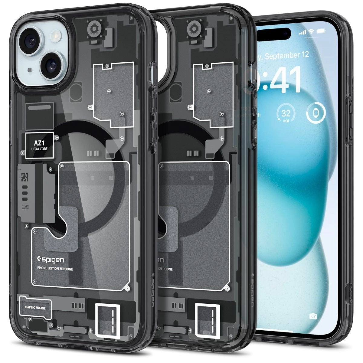 

Чехол-накладка Spigen Ultra Hybrid для смартфона Apple iPhone 15, поликарбонат/термопластичный полиуретан (TPU), разноцветный (ACS06806)