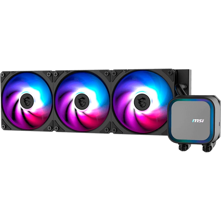 

Жидкостное охлаждение MSI MAG MAG CORELIQUID A13 360 для Socket/1700/1851/AM5/AM4, 3x120 мм, ARGB, черный (306-7ZWDA11-L80), MAG CoreLiquid A13 360