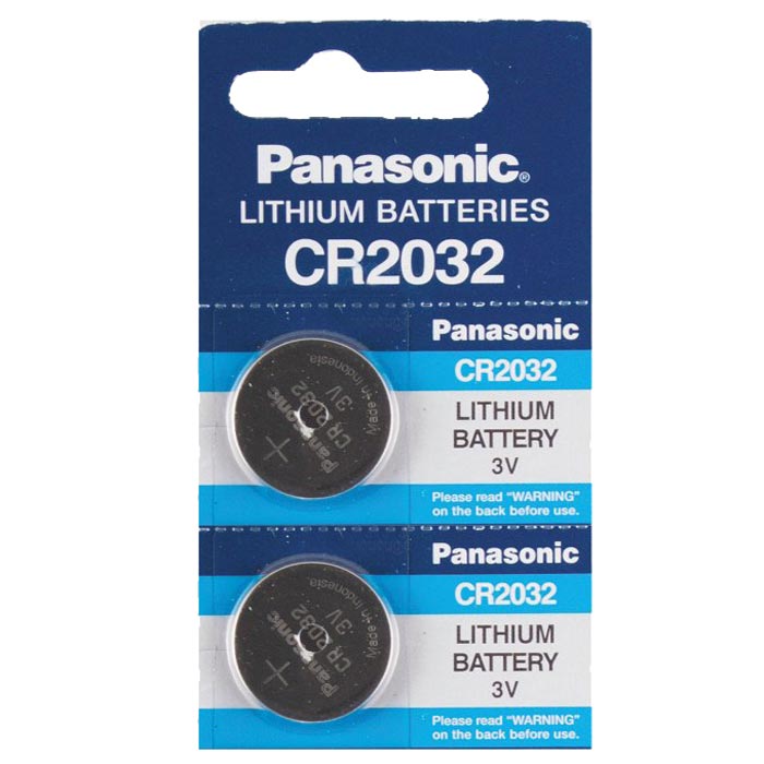 

Батарея Panasonic CR2032, 3V 2шт, Серебристый