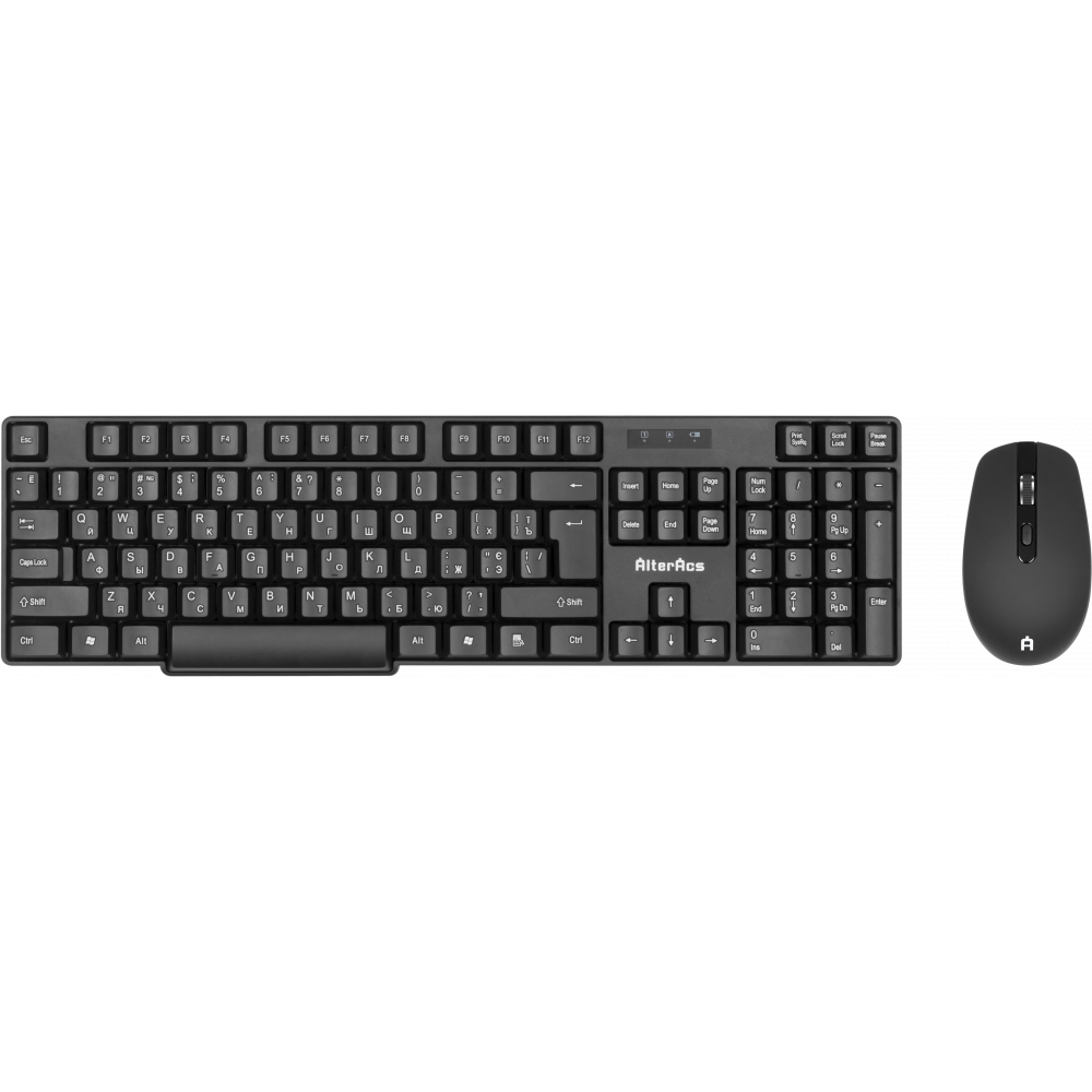 

Клавиатура + мышь AlterAcs KM001-ORE , беспроводная, USB, черный (KM001-ORE Black), KM001-ORE