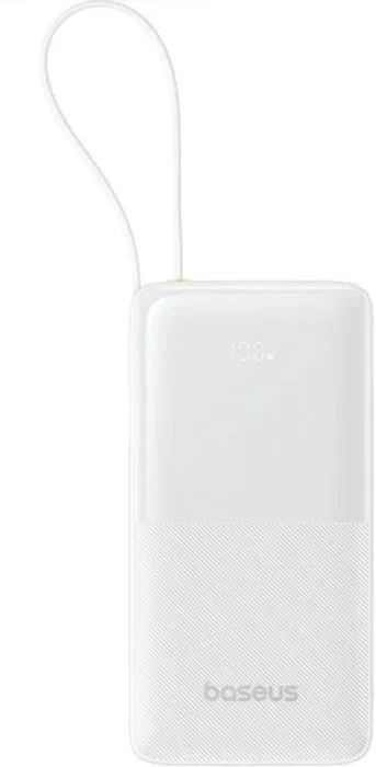 

Портативный аккумулятор (Powerbank) BASEUS Bipow, 10000 мА·ч, 2xUSB, 3А, Type-C, QC, PD, белый (P10077101213-00), Bipow