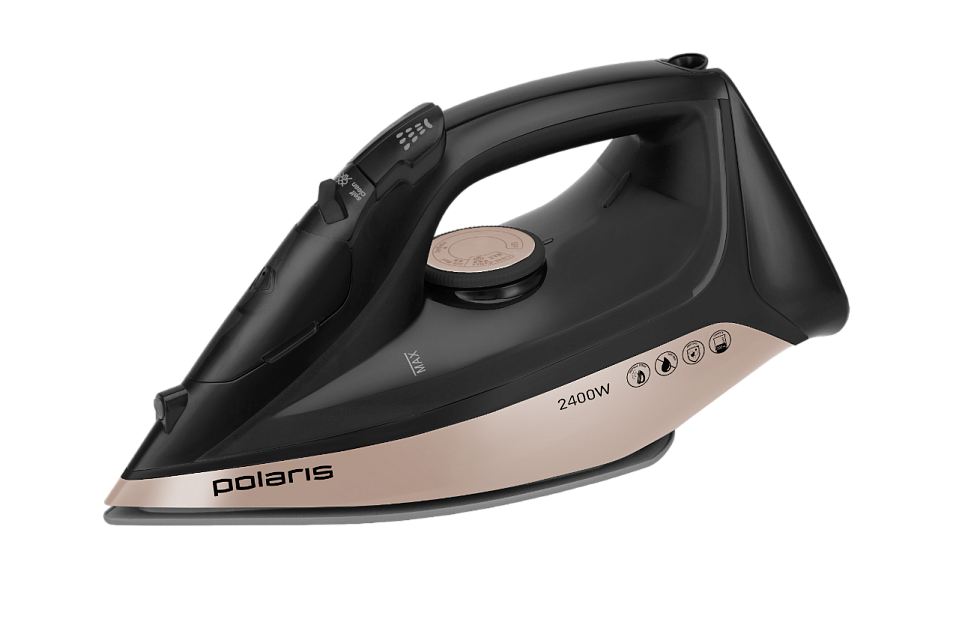 

Утюг Polaris PIR 2483K 2.4 кВт, длина шнура 3 м, черный/золотистый (017307), PIR 2483K