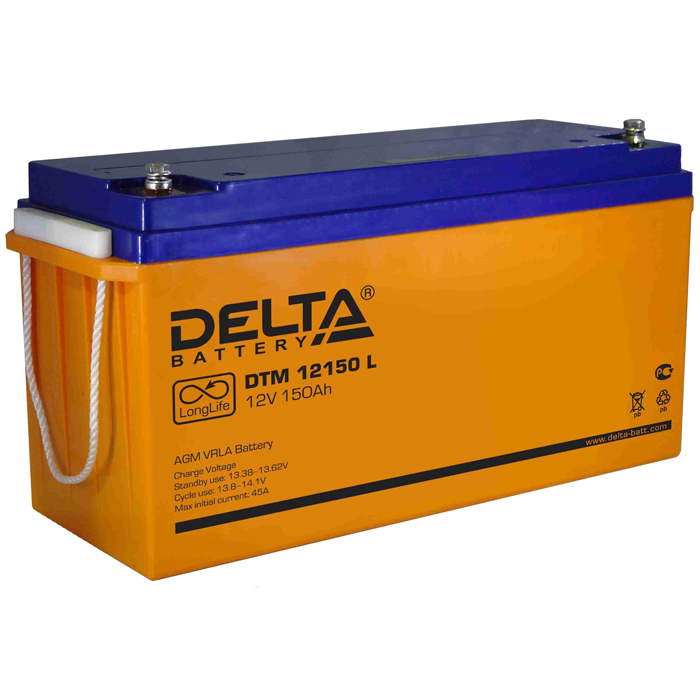 

Аккумуляторная батарея для ИБП Delta DTM L DTM 12150 L, 12V, 150Ah, Оранжевый, DTM 12150 L