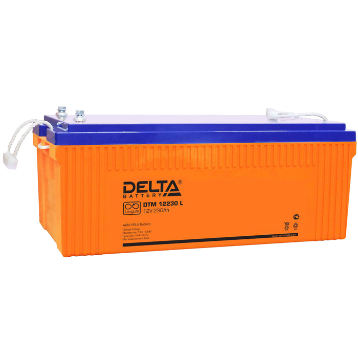 Аккумуляторная батарея для ИБП Delta DTM L DTM 12230 L, 12V, 230Ah