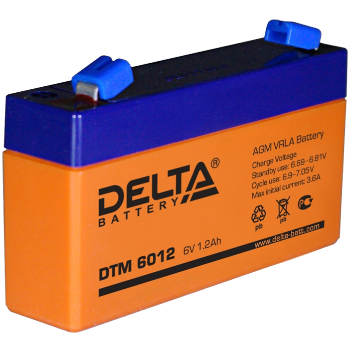 Аккумуляторная батарея для ИБП Delta DTM DTM 6012, 6V, 1.2Ah