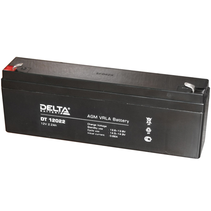 Аккумуляторная батарея Delta DT12022, 12V 2.2Ah, цвет черный DT 12022 - фото 1