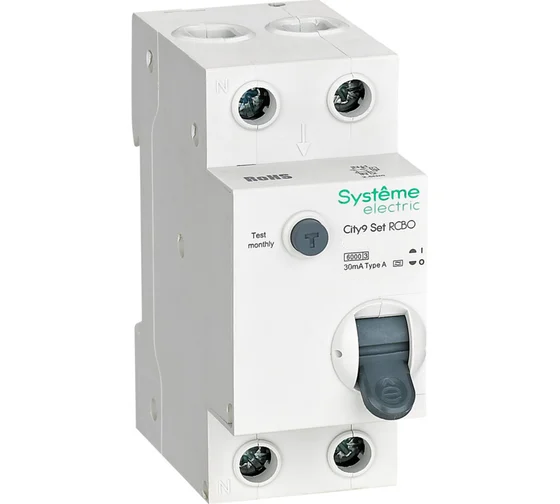 

Выключатель дифференциальный (УЗО) City9 Set 6kA, 1P+N, 32А, 30мА, тип A, Systeme Electric (C9D65632), 6kA