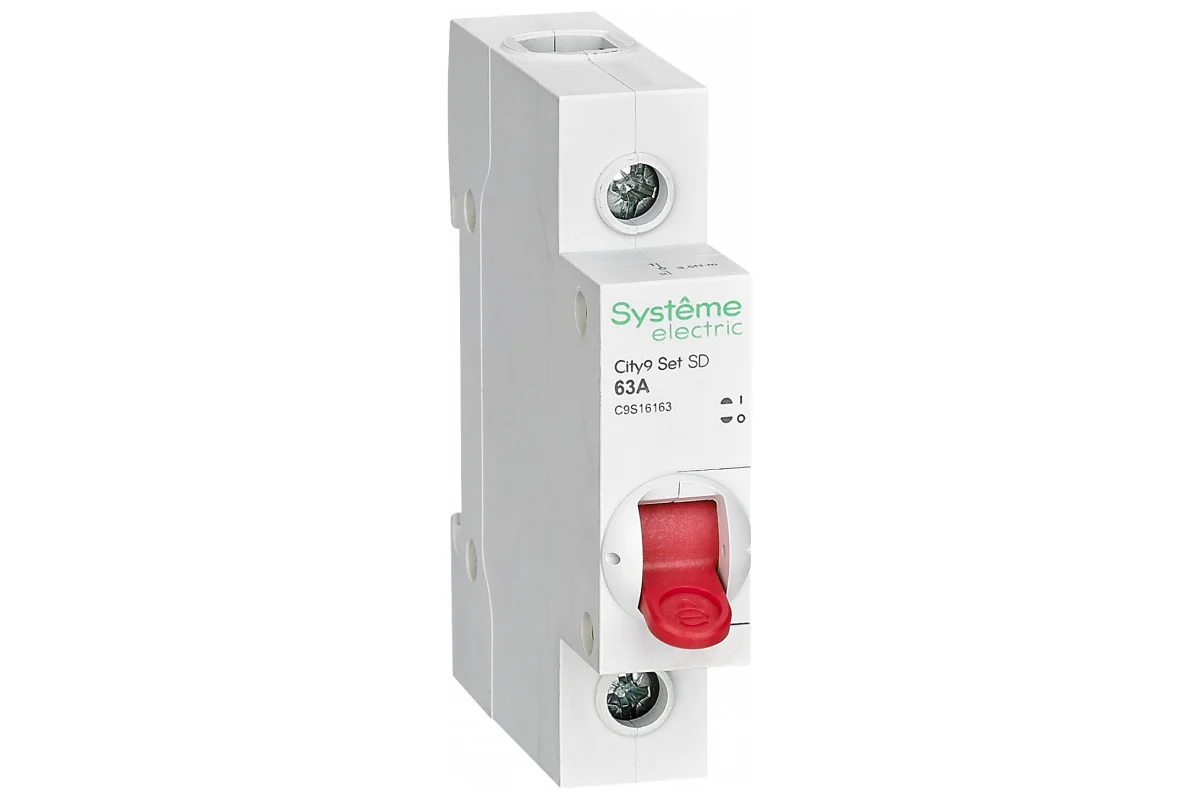 

Выключатель автоматический Systeme Electric ВН City9 Set однополюсный (1P/1П) 63А (C9S16163), ВН