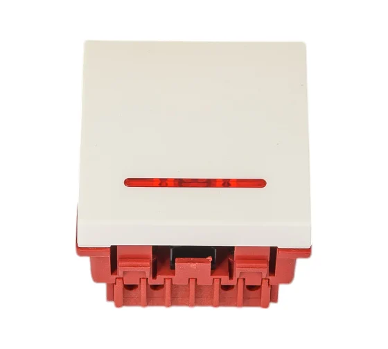 Выключатель LANMASTER LAN-EC45x45-SL11-WH, 1кл., белый