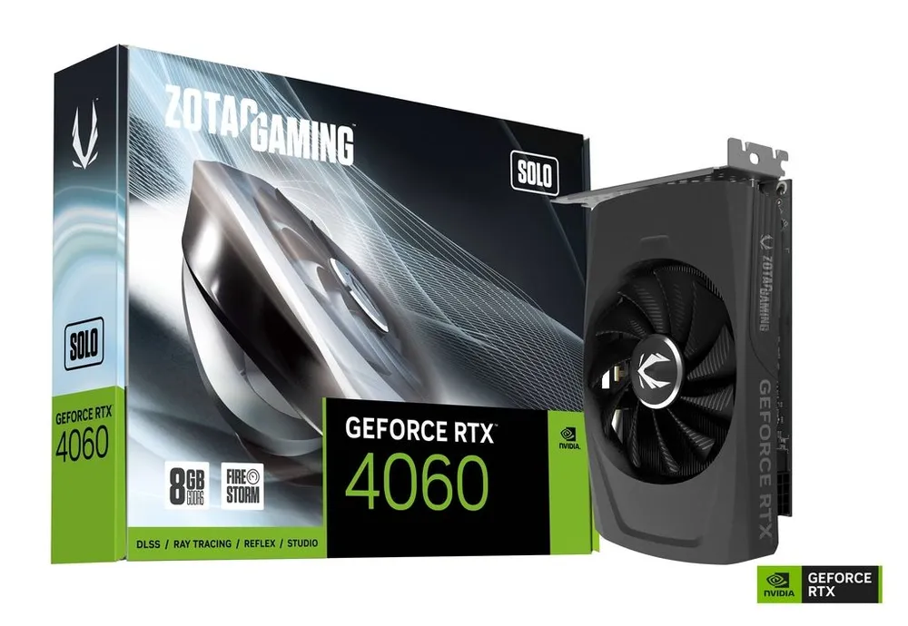 Видеокарта ZOTAC NVIDIA GeForce RTX 4060 SOLO, 8Gb GDDR6