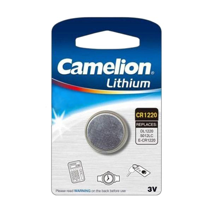 

Батарейка Camelion CR1220-BP1B, CR1220, 3V, 1 шт. (3071), Серебристый
