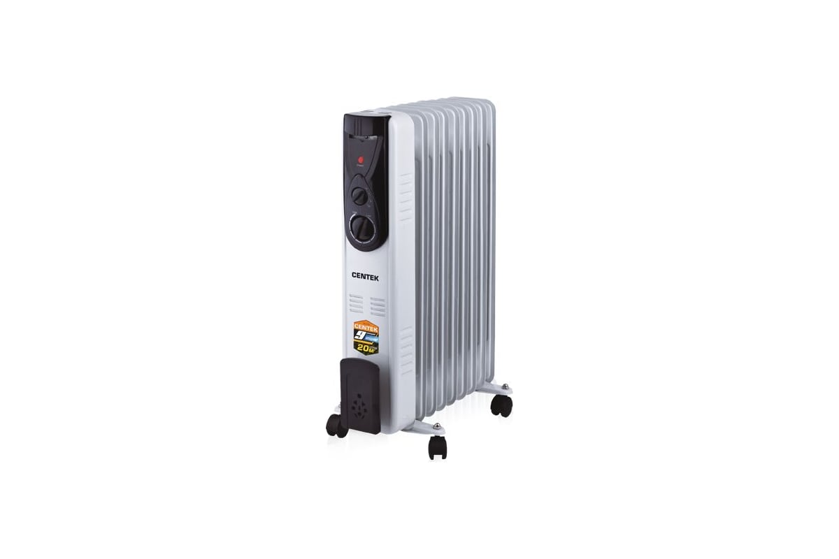 

Обогреватель масляный Centek CT-6201, 2 кВт, до 20 м², секций: 9 (CT-6201), Белый, CT-6201