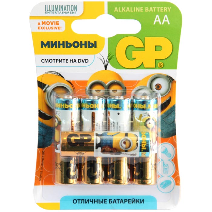 

Батарейка GP Super, AA (LR06/15А), 1.5V, 5 шт, Золотистый/зеленый