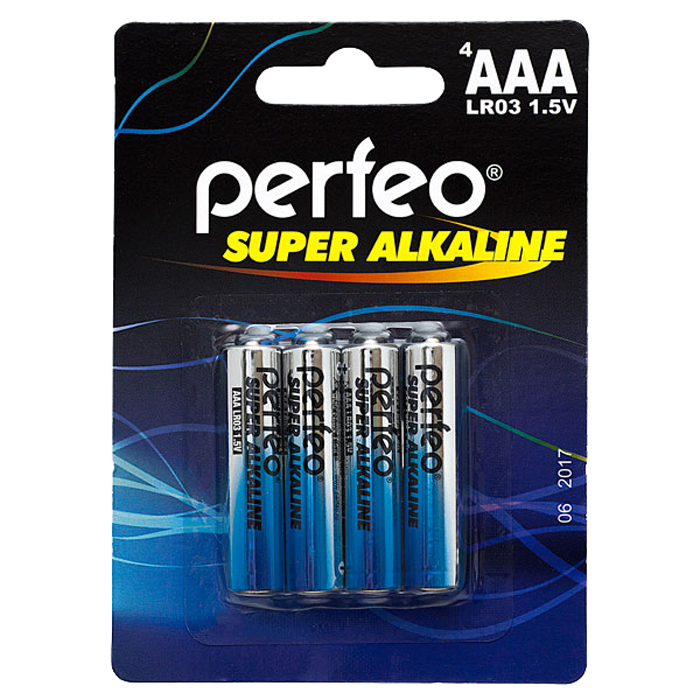 

Батарея Perfeo LR03-4BL, AAA, 1.5V 4шт, Синий