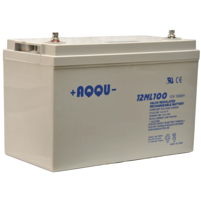Аккумуляторная батарея AQQU 12ML100, 12V 100Ah, цвет белый - фото 1