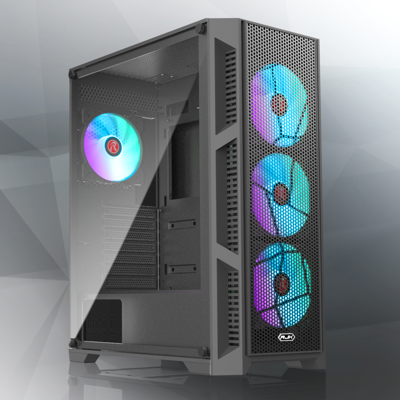 Корпус Raijintek ARCADIA III-MS4 ATX Midi-Tower USB 30 RGB подсветка черный без БП 0R20B00247 6975₽