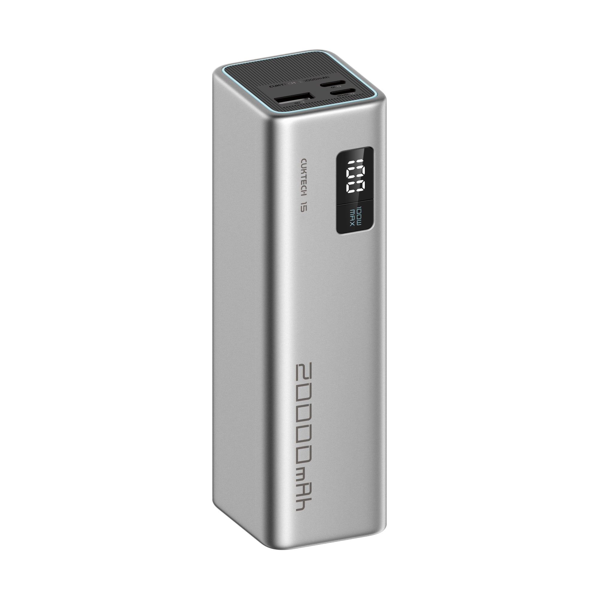 

Портативный аккумулятор (Powerbank) CUKTECH 15 SE, 20000 мА·ч, 3xUSB, 3А, Type-C, QC, PD, серебристый (CUKP200XGLGR), 15 SE
