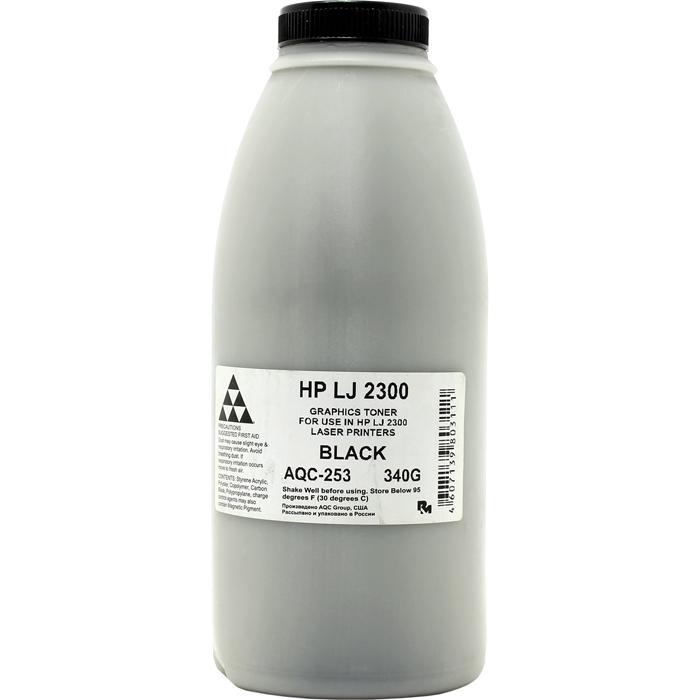 Тонер AQC AQC-253, бутыль 340 г, черный, совместимый для LJ 2300 (AQC-253)