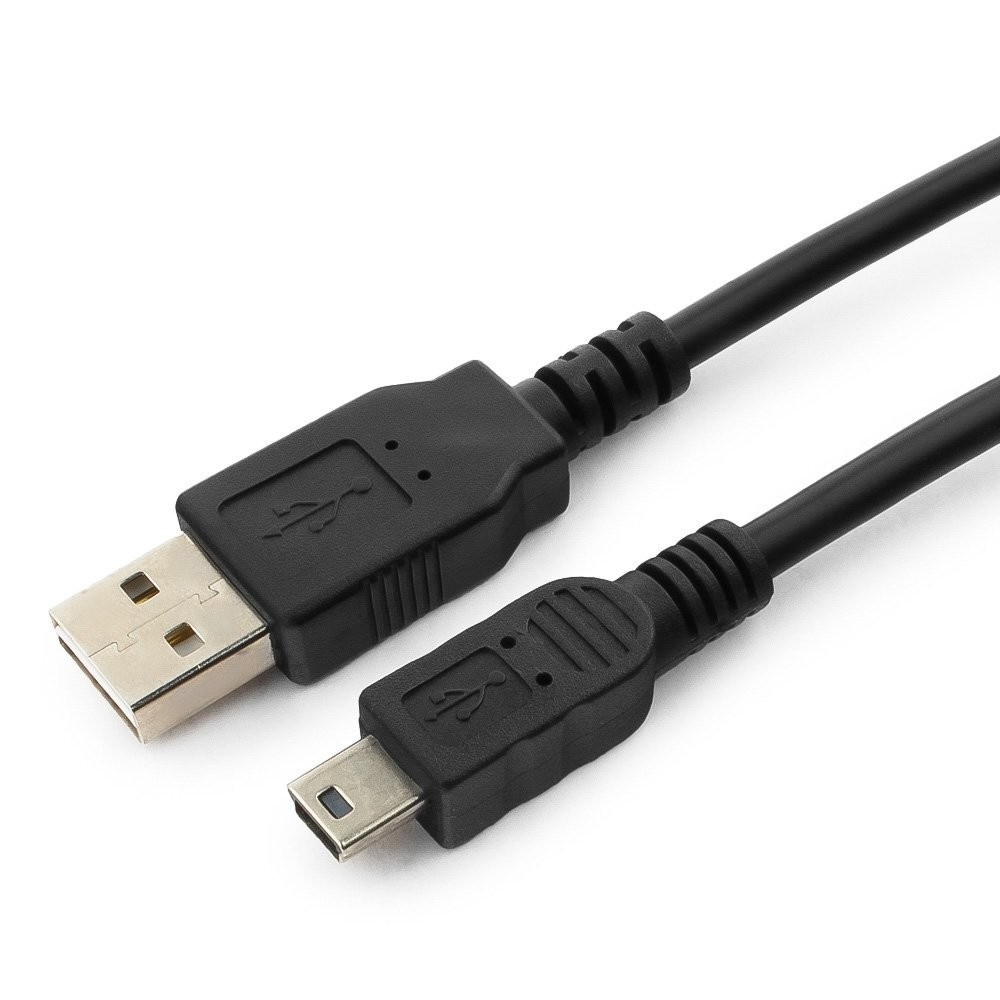 Кабель USB 2.0(Am)-Mini USB 2.0(Bm), 1 м, черный