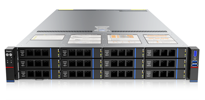 Серверная платформа GOOXI SL201-D12R-NV, 2xSocket4677, 32xDDR5, 12x2.5/3.5 HDD HS, Redundant 2x1300 Вт 2U (SL201-D12R-NV-G4)