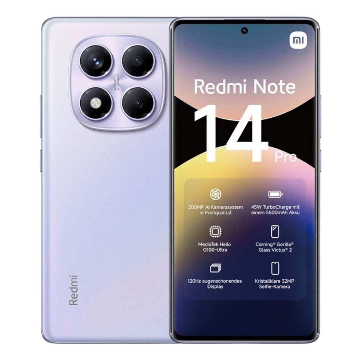 

Смартфон Xiaomi Redmi Note 14 Pro, 6.67" 2712x1220 AMOLED, MediaTek Helio G100-Ultra, 12Gb RAM, 512Gb, 3G/4G, NFC, Wi-Fi, BT, 3xCam, 2-Sim, 5500 мА⋅ч, USB Type-C, Android 14, фиолетовый (MZB0IX6RU/61418), Redmi Note 14 Pro