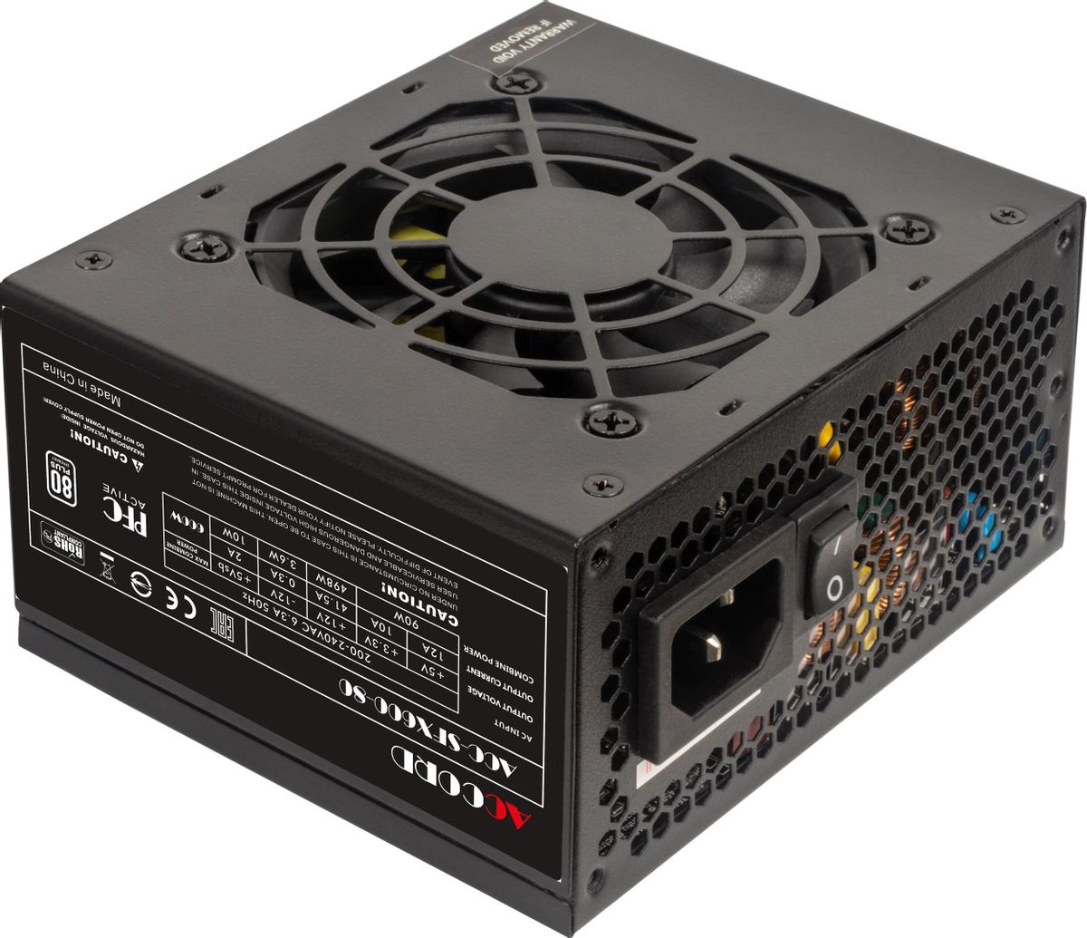 Блок питания 600 Вт, ACCORD ACC-SFX600-80, 80 мм