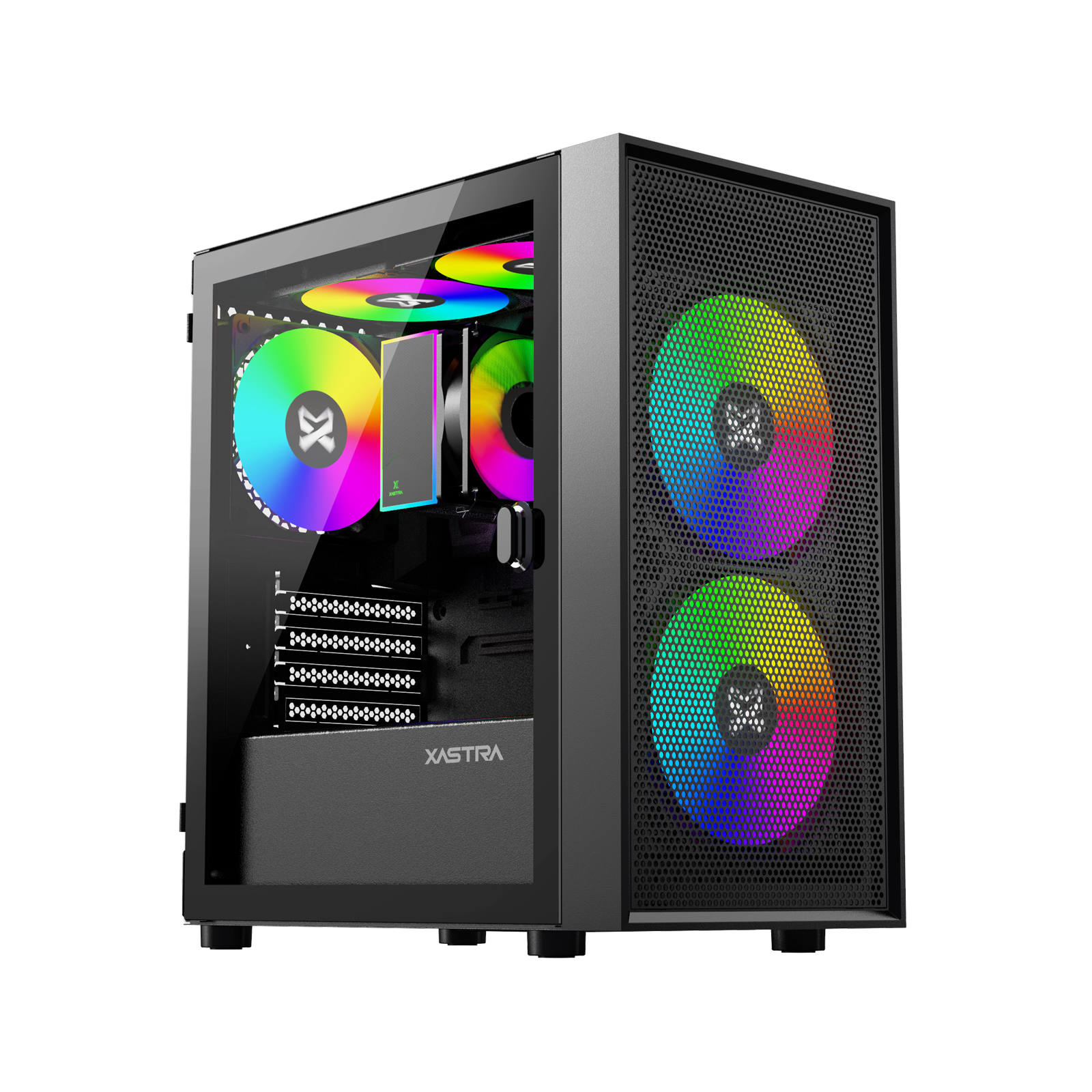 Корпус XASTRA A305M 3ARGB, Mini-Tower, без БП, черный