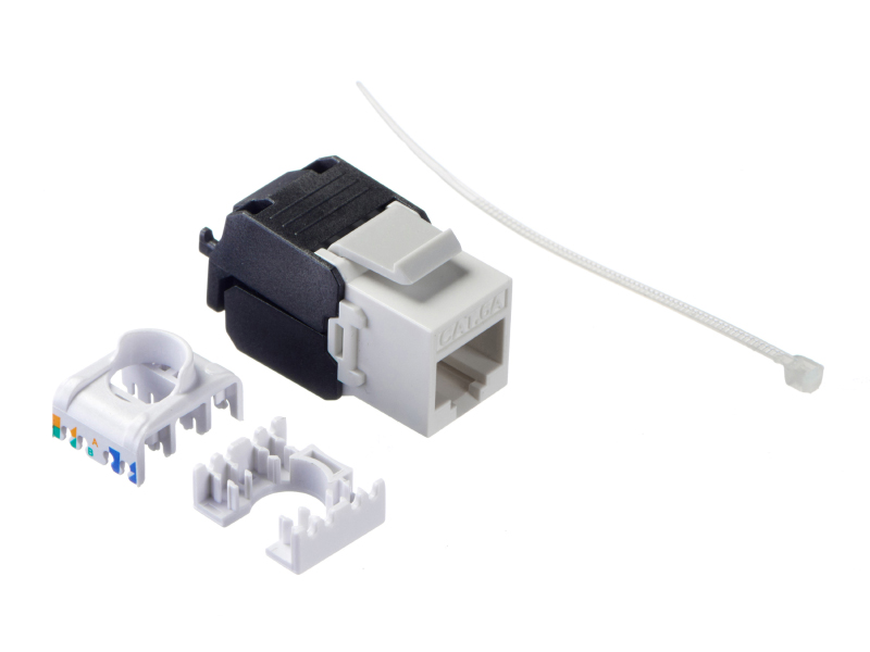 Модуль Keystone Netko Expert KJ28F-C6A-US/WH, RJ-45 cat.6a (KJ28F-C6A-US/WH)