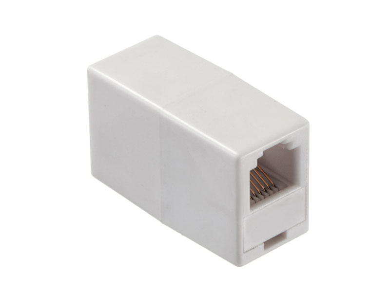 Адаптер-проходной RJ-12 Netko Optima LX-101 6P6C, белый