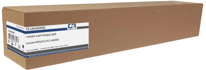 

Картридж лазерный CopyRite CR-LX64G0H00 (64G0H00), черный, 32500 страниц, совместимый для Lexmark MX910/MX911/MX912