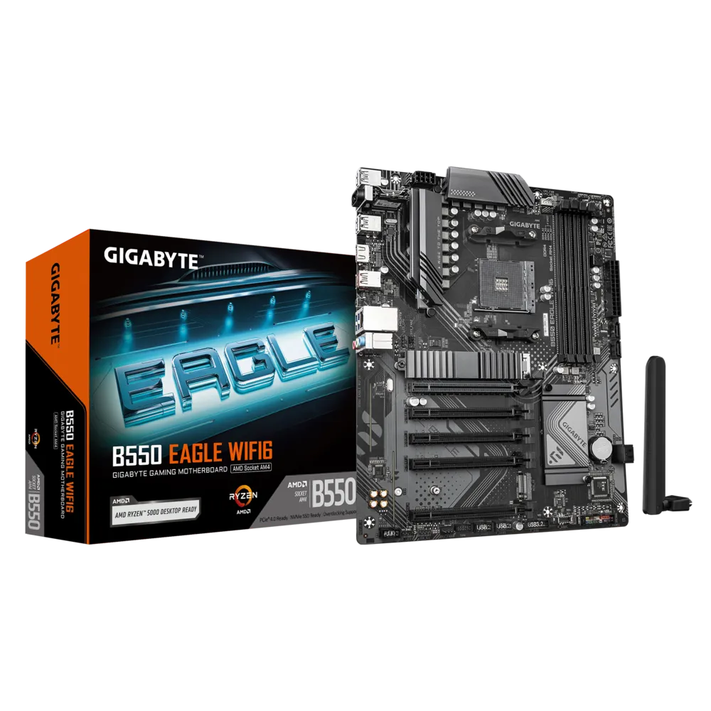 Материнская плата GIGABYTE B550 EAGLE WIFI6, SocketAM4, AMD B550, ATX