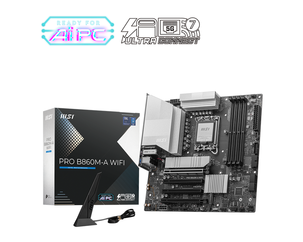 Материнская плата MSI PRO B860M-A WIFI, LGA1851, Intel B860, mATX