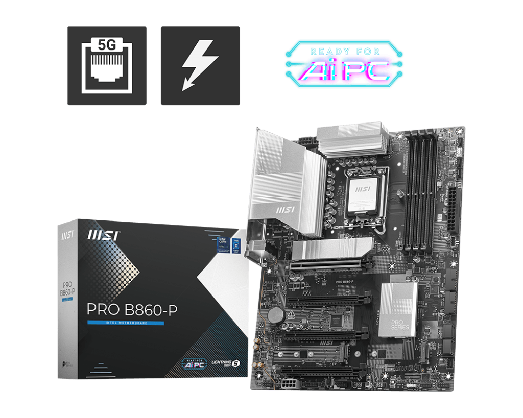 Материнская плата MSI PRO B860-P, LGA1851, Intel B860, ATX