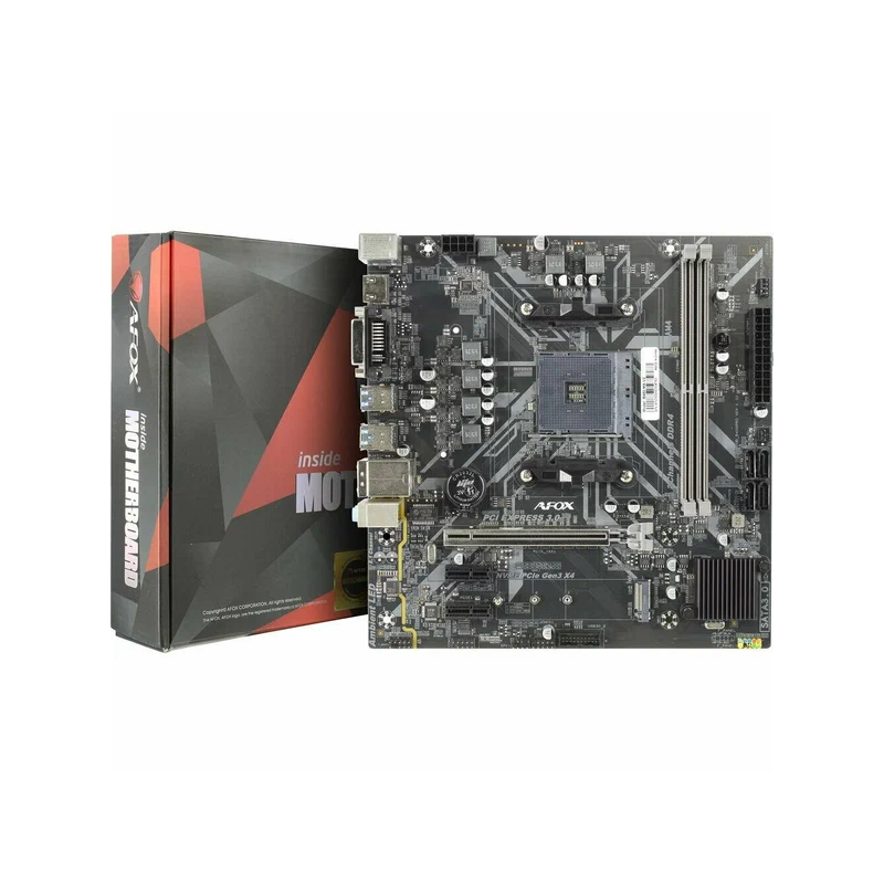 Материнская плата AFOX B450D4-MA5-V2, SocketAM4, AMD B450, mATX
