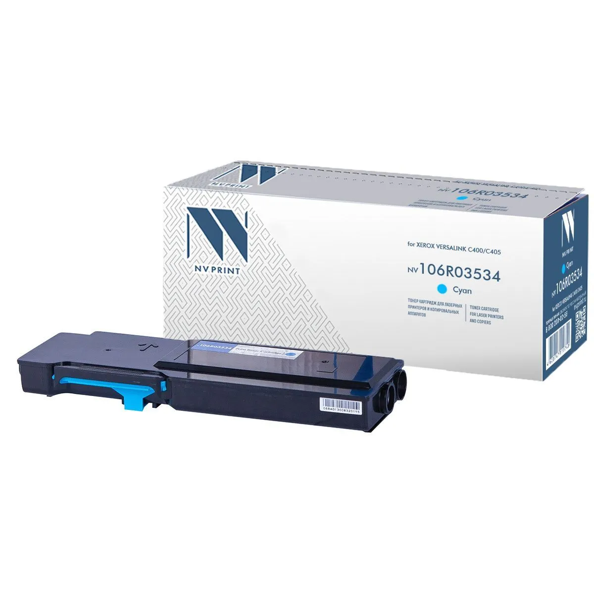 

Картридж лазерный NV Print NV-106R03534C (106R03534), голубой, 8000 страниц, совместимый для Xerox VersaLink C400/C405