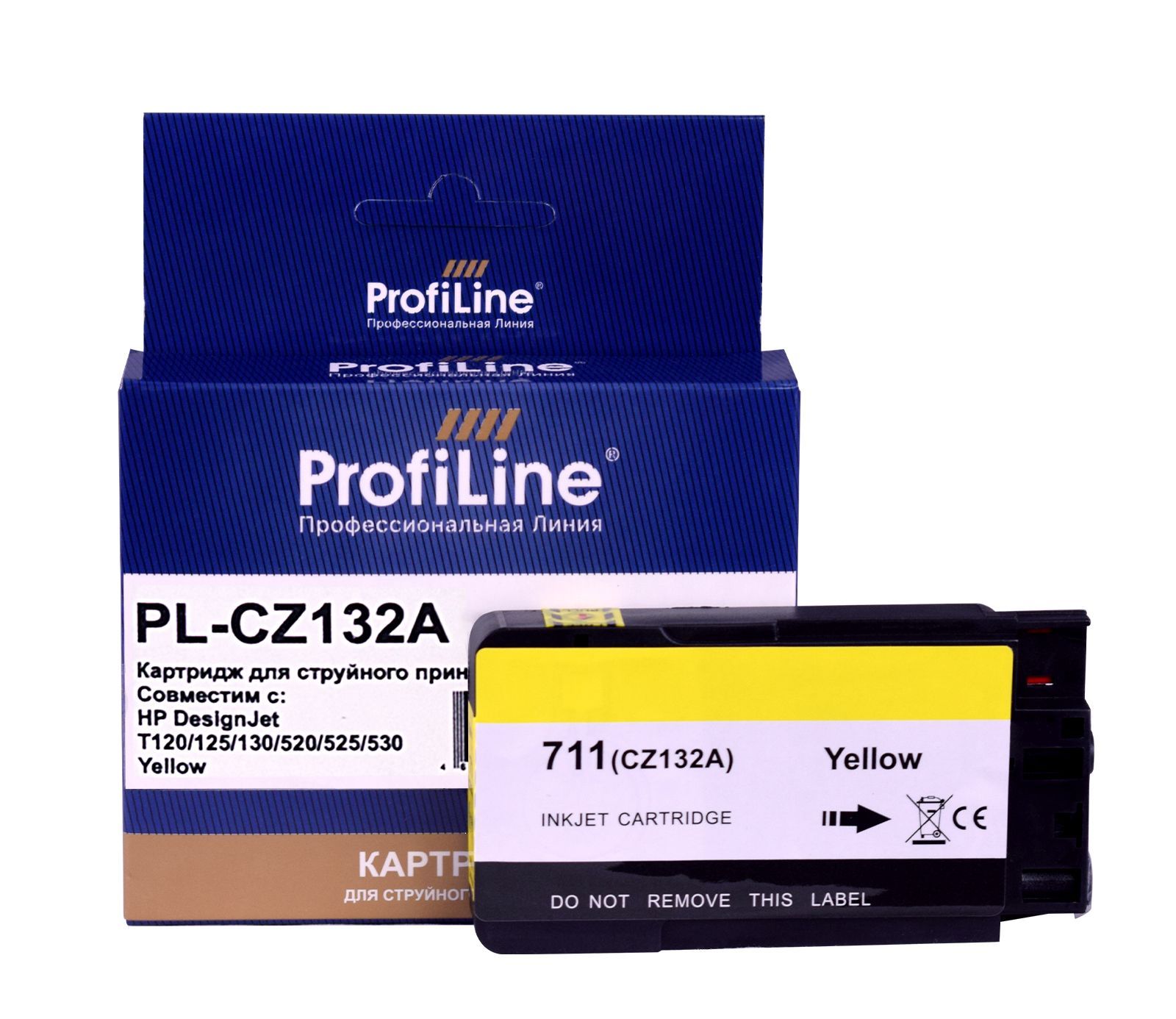 

Картридж струйный ProfiLine PL_CZ132A_Y/PL-H_711Yellow (№711/CZ132A), желтый, совместимый, 29 мл, для HP DesignJet T120/T125/T130/T520/T525/T530