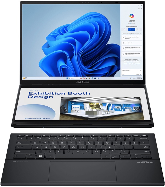Ноутбук 14" ASUS ZenBook Duo Touch UX8406CA-QL211X, серый (90NB14X1-M00BD0)