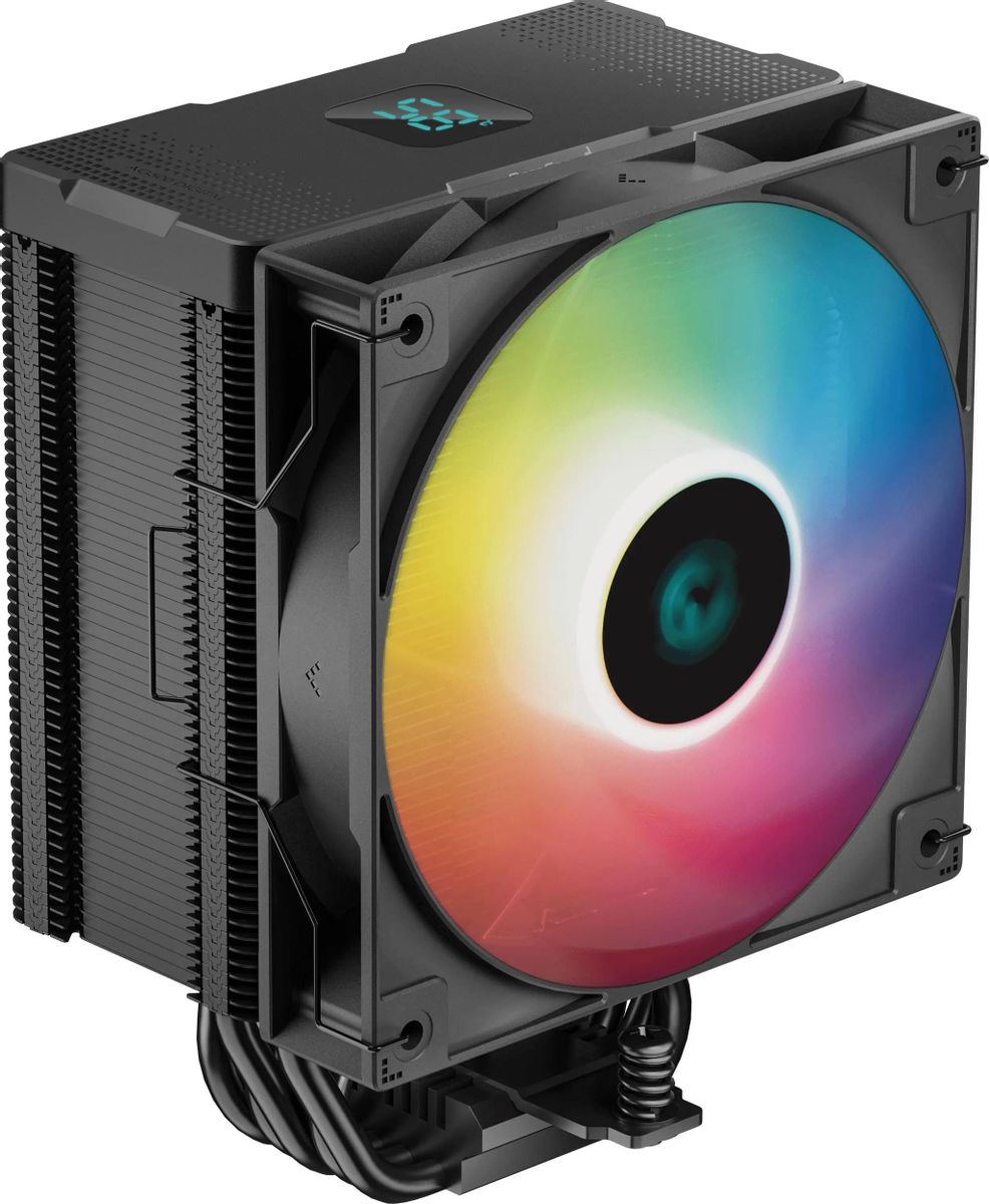 

Кулер для процессора DeepCool AG500 DIGITAL ARGB для Socket/115x/1200/1700/1851/AM4/AM5, 120 мм, 1950rpm, 29.4 дБА, 240 Вт, 4-pin PWM, Al+Cu, ARGB (R-AG500-BKADMN-G-1), AG500 DIGITAL ARGB