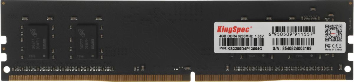 

Память DDR4 DIMM 4Gb, 3200MHz, KingSpec (KS3200D4P13504G) Retail, KS3200D4P13504G