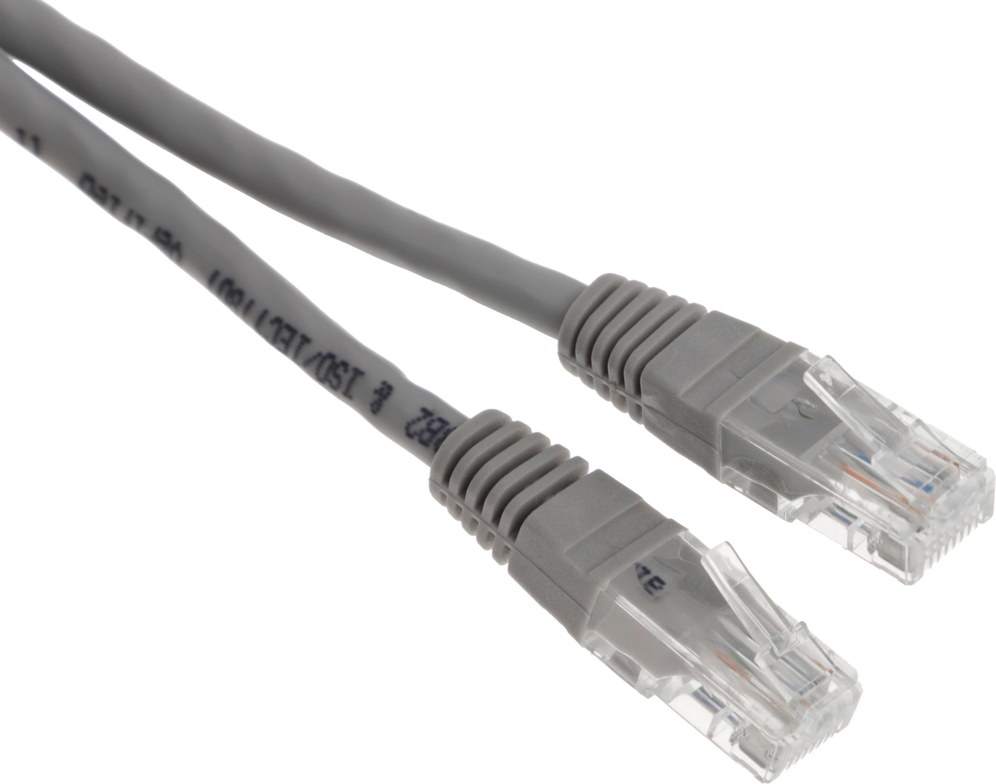 Патч-корд UTP, кат.6, 1 м, RJ45-RJ45, серый (NA102-UTP-C6-1M)