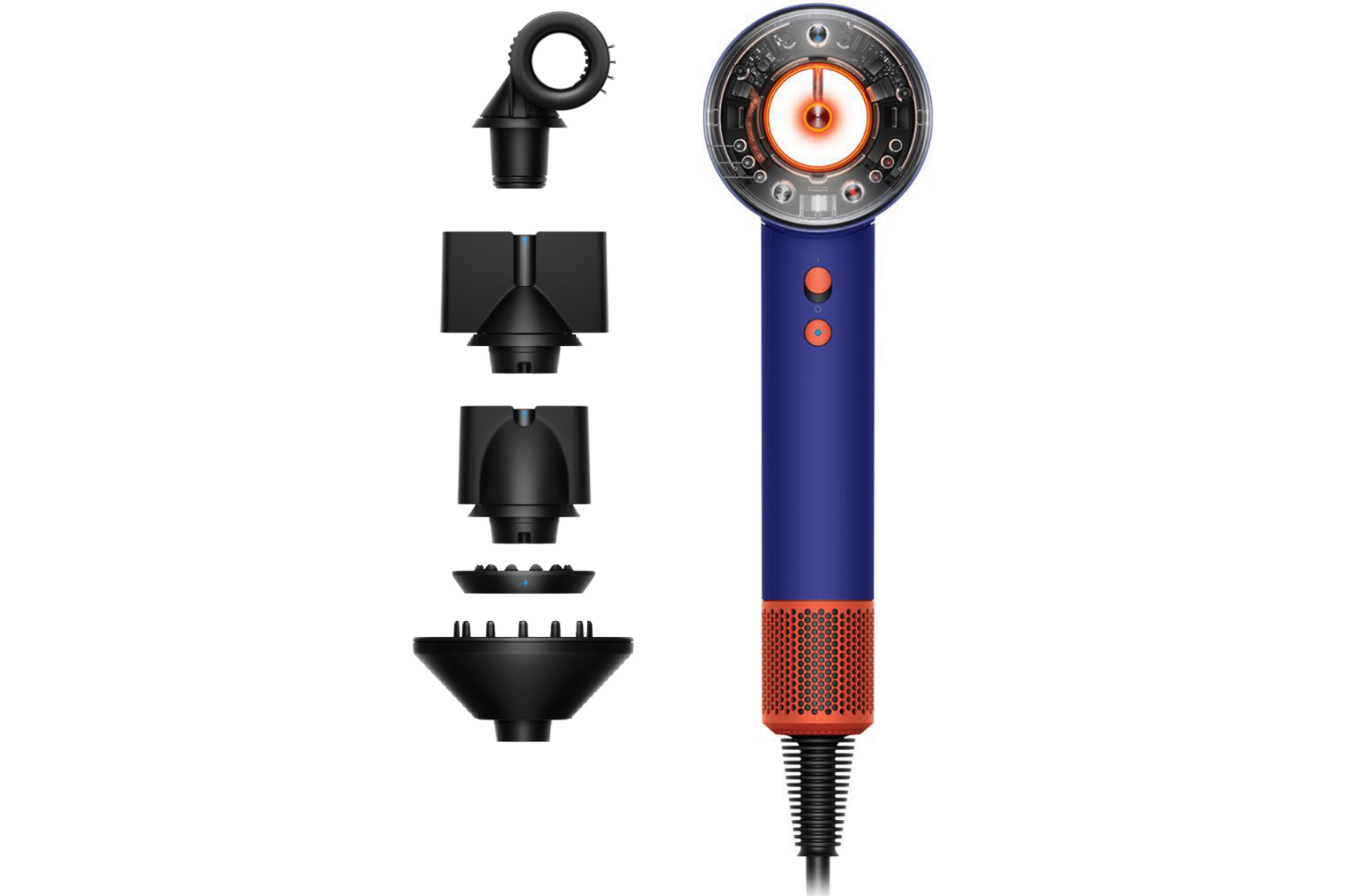 Фен Dyson HD16 Nural Vinca Blue 1.6 кВт, режимов: 4, насадок: 5