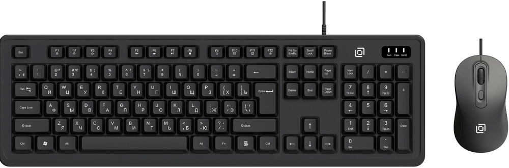 Клавиатура + мышь Oklick S605, USB, черный (2025657)