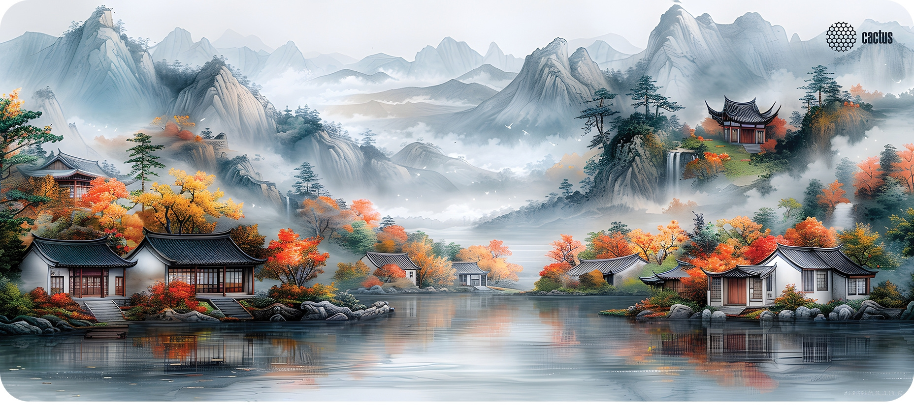 Коврик для мыши Cactus Beautiful nature, 900x400x4 мм, принт